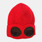 Sunglasses Ski Cap Knit Warm Wool Small Cap Bean - Red