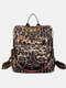 Women Leopard Pattern Prints Multi-carry Backpack Shoulder Bag - 1