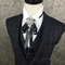 Vintage Bow Tie Black Leather Luxury Crystal Multiple Styles Bow Bolo Tie Formal Jewelry for Men - 04