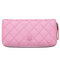 Women Casual Long Card Bag Leisure Grain Wallet - Pink