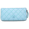 Women Casual Long Card Bag Leisure Grain Wallet - Blue