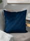 1 PC Velvet Solid Slash Decoration In Bedroom Living Room Sofa Cushion Cover Throw Pillow Cover Pillowcase - Blue