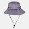Fishing Hat Summer Outdoor Sun Protection Leisure Hiking Hat - Gray