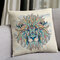 Nordic Watercolor Style Animal Totem Pattern Lion Owl Eagle Linen Cotton Cushion Cover Home Sofa Dec - #1