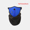 Cycling Half Face Mask Cover Unisex Winter Warm Fleece Ski Windproof Neck Ear Guard Breathable - Blue