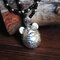 1Pc Trendy Vintage Antike Silber Anhänger Halskette Dreidimensionale Relief Tierkreis Tiere Fische Damen Pullover Kette - 05
