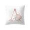 シンプルな北欧スタイルのピンクのアルファベットABCパターンスロー枕カバーホームソファクリエイティブアート枕カバー - ＃1