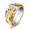 Luxury Gold Dragon Men Ring 18k Gold Plating Diamond Rings For Men - Gold