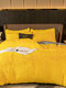 4Pcs AB Sided Plain Color Crystal Velvet Comfy Bedding Duvet Cover Set Pillowcase Adults Bed Duvet Set - #02