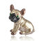 Cute Green Rhinestone Eyes Alloy Dog Brooch Delicate Breastpin Clothing Accessories for Women Girl - Gold