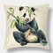 1 pieza de lino Lovely Panda Patrón Juegos Olímpicos de Invierno Beijing 2022 decoración en dormitorio sala de estar sofá funda de cojín funda de almohada - #04