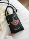 Fashion Cartoon Phone Bag Shoulder Personalized Messenger Bag Crossbody Bag - Black