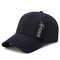 Men's Summer Breathable Mesh Hat Quick Dry Cap Outdoor Sports Baseball Cap - Dark Blue