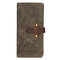 Canvas With Leather Wallet 6 Card Slots Vintage Casual Waterproof Clutch Bag Coin Bag For Men - Army Green