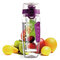  BPA Free Fruit Infuser Sports Fruit Column Kettle Plastic Fruit Cup 1000ML Lemonade Space Bottle - Purple