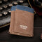 Canvas Vintage Short Trifolde wallet For Men - Coffee