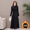 Black Elegant Plus Dress Noble Sequin Dress - Black plus velvet