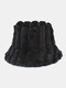 Women & Men Plush Warm Soft Outdoor Casual All-match Solid Color Bucket Hat - Black