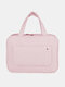 Women Dacron Fabric Casual Large Capacity Storage Bag Waterproof Portable Travel Makeup Bag - Pink