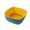 Household Double Layers Drain Basket Vegetable Fruit Drain Plate Kitchen Tray Storage Basket - Blue