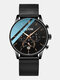 5 Colors Alloy Stainless Steel Men Vintage Business Watch Decorated Pointer Calendar Quartz Watch - Orange