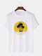 Mens Coconut Tree Sunset Graphic Holiday 100% Cotton Short Sleeve T-Shirts - White