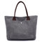 Women Canvas Large Capacity Handbag Leisure Shoulder Bag - Grey