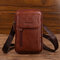 Genuine Leather Multi-functional 6/7 Inches Phone Bag Waist Bag Crossbody Bag For Men - Brown