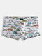 Men Sexy Funny Print Boxer Briefs Cartoon Cute Cotton Comfortable Patchwork Stretch Underwear - #04