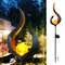 Solar Power Metal LED Ornamento Luz de paisaje al aire libre Efecto de llama Jardín de césped Jardín  - Negro