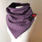 Women Casual All-match Dots Thick Warmth Shawl Printed Scarf - Purple