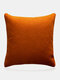1PC Velvet Ins Solid Color Pattern Decoration In Bedroom Living Room Sofa Cushion Cover Throw Pillow Cover Pillowcase - Orange