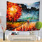 3D Watercolor Landscape Painting Tapestry Wall Hanging Home Bedroom Art Decor Tapestry Picnic Mat - #5