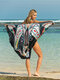 Plus Size Animal Print Swimsuits Multi-Ways Wearing Women Cover Ups Beachwear - #06