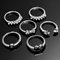 Tendy Stylish Multi Element Ring Set With 6Pcs - Silver