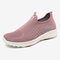 Women Big Size Running Mesh Comfy Breathable Outdoor Sneakers Casual Shoes - Pink