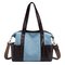 Canvas Large Capacity Tote Handbag Shoulder Bag For Women - Blue