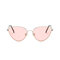 Women Thin Metal Frame Heart-Shaped Sunglasses Casual Outdoor Anti-UV400 Sunglasses - #6