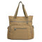 Casual Women Nylon Large Capacity Waterproof Handbag Shoulder Bag  - Beige