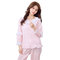 Cotton Cute Long-sleeved Trousers Two-piece Pajamas - Pink