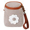 Women Cnavas Floral Stripe Mini Crossbody Bag Leisure 6 Inches Phone Bag - #01
