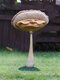 1 PC Halloween Funny Mushroom Face Statue Mini Old Women Face Resin Sculpture Miniature Garden Outdoor Yard Lawn Decoration - Brown
