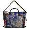 Peacock Canvas Tote Handbags Chinese National Shoulder Crossbody Bags - Blue