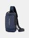 Men Casual Oxford Multifunction Wear-Resistant Crossbody Bag Light Weight Sling Bag - Blue