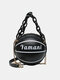 Women Basketball Football Chains Handbag Crossbody Bag Shoulder Bag - Black