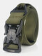 125CM Men Nylon Belt Magnetic Buckle Quickly Unlock Tactical Training Belt - Army Green