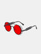 पुरुष रेट्रो फैशन आउटडोर UV संरक्षण जस्ती धातु फ्रेम गैर पर्ची नाक पैड सर्कल गोल धूप का चश्मा - #05