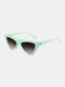 Women Resin Cat Eye Full Frame UV Protection Fashion Sunglasses - Green