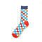 Men's Women's Classic Geometric Plaid Striped Cotton Tube Socks Casual Cozy Socks - #17