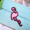 1 Pc Rouge Blanc Broderie Flamingo Tissu Pâte / DIY Vêtements Décoration Accessoires Patch Paste - #sept